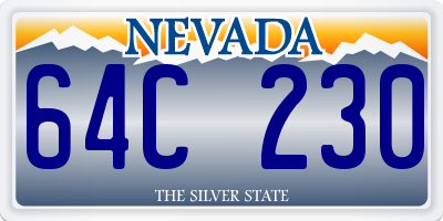 NV license plate 64C230