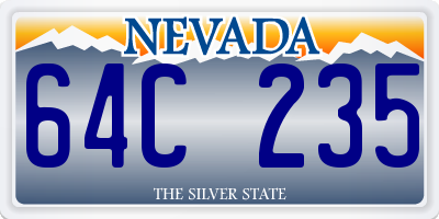 NV license plate 64C235