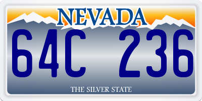 NV license plate 64C236