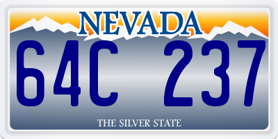 NV license plate 64C237