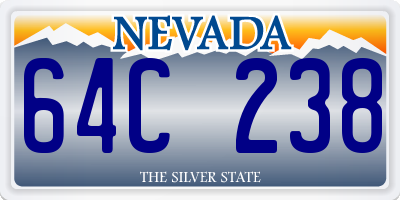 NV license plate 64C238