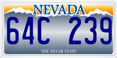 NV license plate 64C239