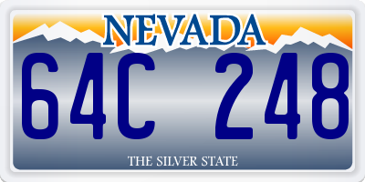 NV license plate 64C248