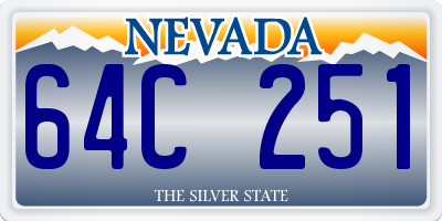 NV license plate 64C251