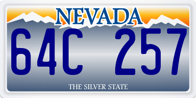 NV license plate 64C257