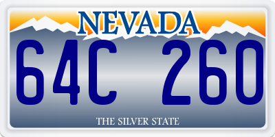 NV license plate 64C260