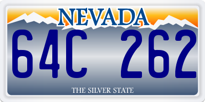 NV license plate 64C262