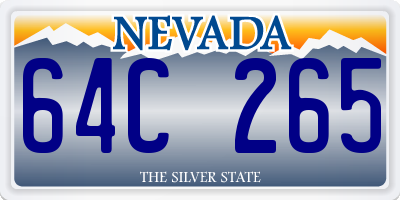 NV license plate 64C265