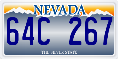 NV license plate 64C267