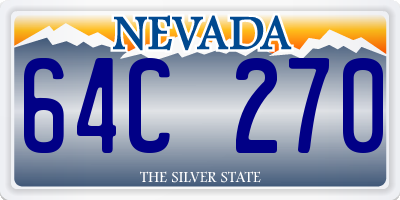 NV license plate 64C270