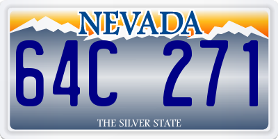 NV license plate 64C271