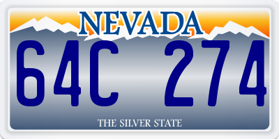 NV license plate 64C274