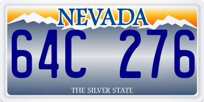 NV license plate 64C276