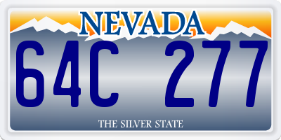 NV license plate 64C277