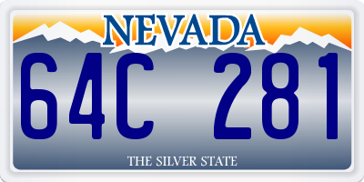 NV license plate 64C281