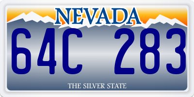 NV license plate 64C283