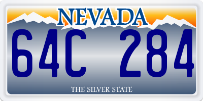NV license plate 64C284
