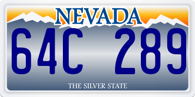 NV license plate 64C289