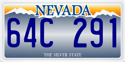 NV license plate 64C291
