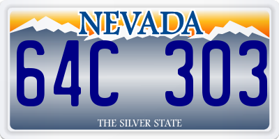 NV license plate 64C303