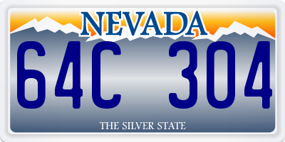 NV license plate 64C304