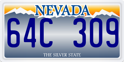 NV license plate 64C309