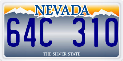 NV license plate 64C310