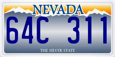 NV license plate 64C311