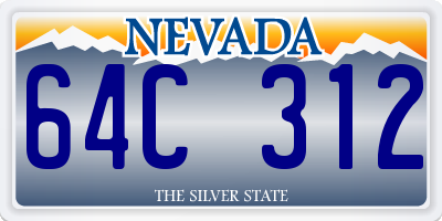 NV license plate 64C312