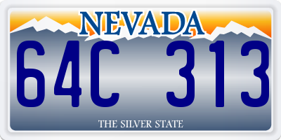 NV license plate 64C313