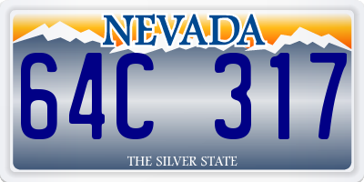 NV license plate 64C317