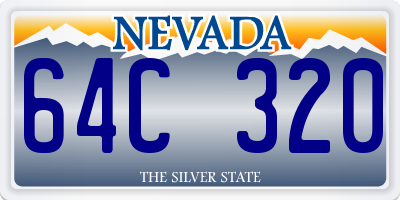 NV license plate 64C320