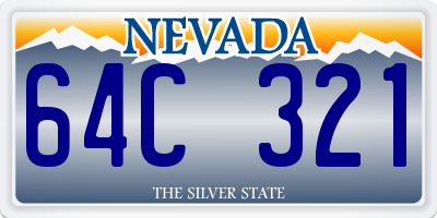 NV license plate 64C321
