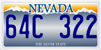 NV license plate 64C322