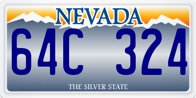 NV license plate 64C324