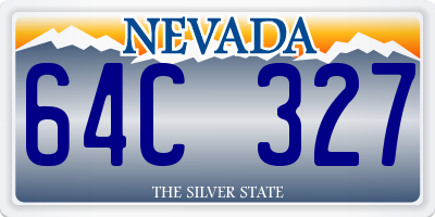 NV license plate 64C327