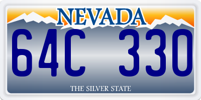 NV license plate 64C330