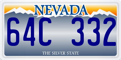 NV license plate 64C332
