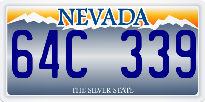 NV license plate 64C339