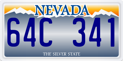 NV license plate 64C341