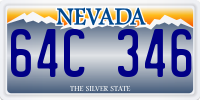NV license plate 64C346