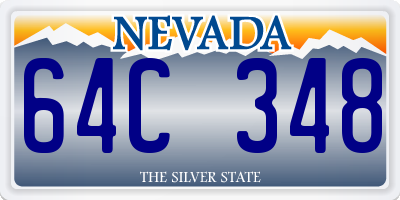 NV license plate 64C348