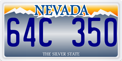 NV license plate 64C350