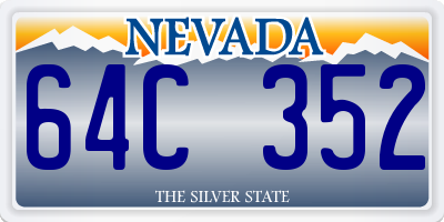 NV license plate 64C352