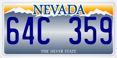 NV license plate 64C359