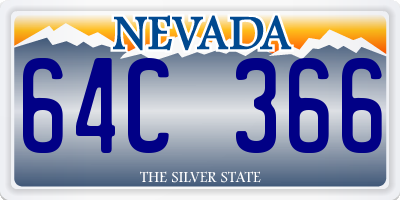 NV license plate 64C366