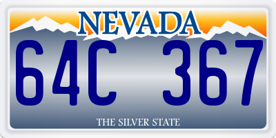NV license plate 64C367