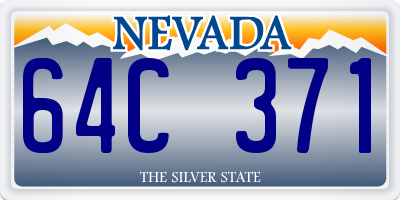 NV license plate 64C371