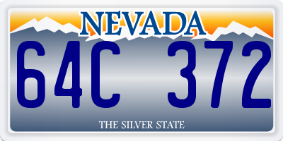 NV license plate 64C372