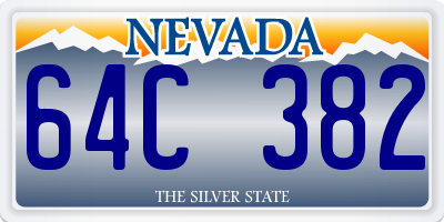NV license plate 64C382